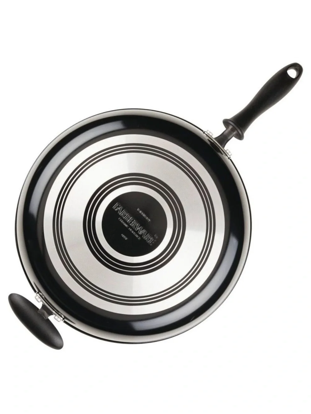 Farberware - Aluminum Ceramic Deep Skillet Cookware Black/Gray